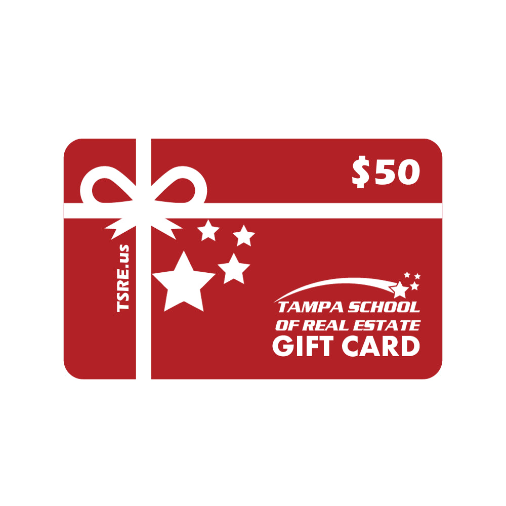 Giftcard Gift Cards TSRE | Tampa School of Real Estate $50 Red 