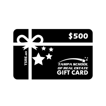 Giftcard Gift Cards TSRE | Tampa School of Real Estate $500 Black 