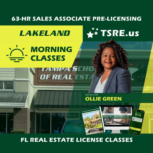 Lakeland | Dec 2 8:30am | 63-HR FL Real Estate Classes SLPRE TSRE Lakeland | Tampa School of Real Estate 