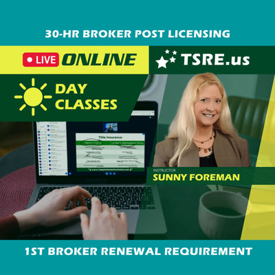 LIVE Online | Feb 28 9:00am | 30-HR Broker Post Licensing: Investment Analysis BKINV TSRE LIVE Online | Tampa School of Real Estate 