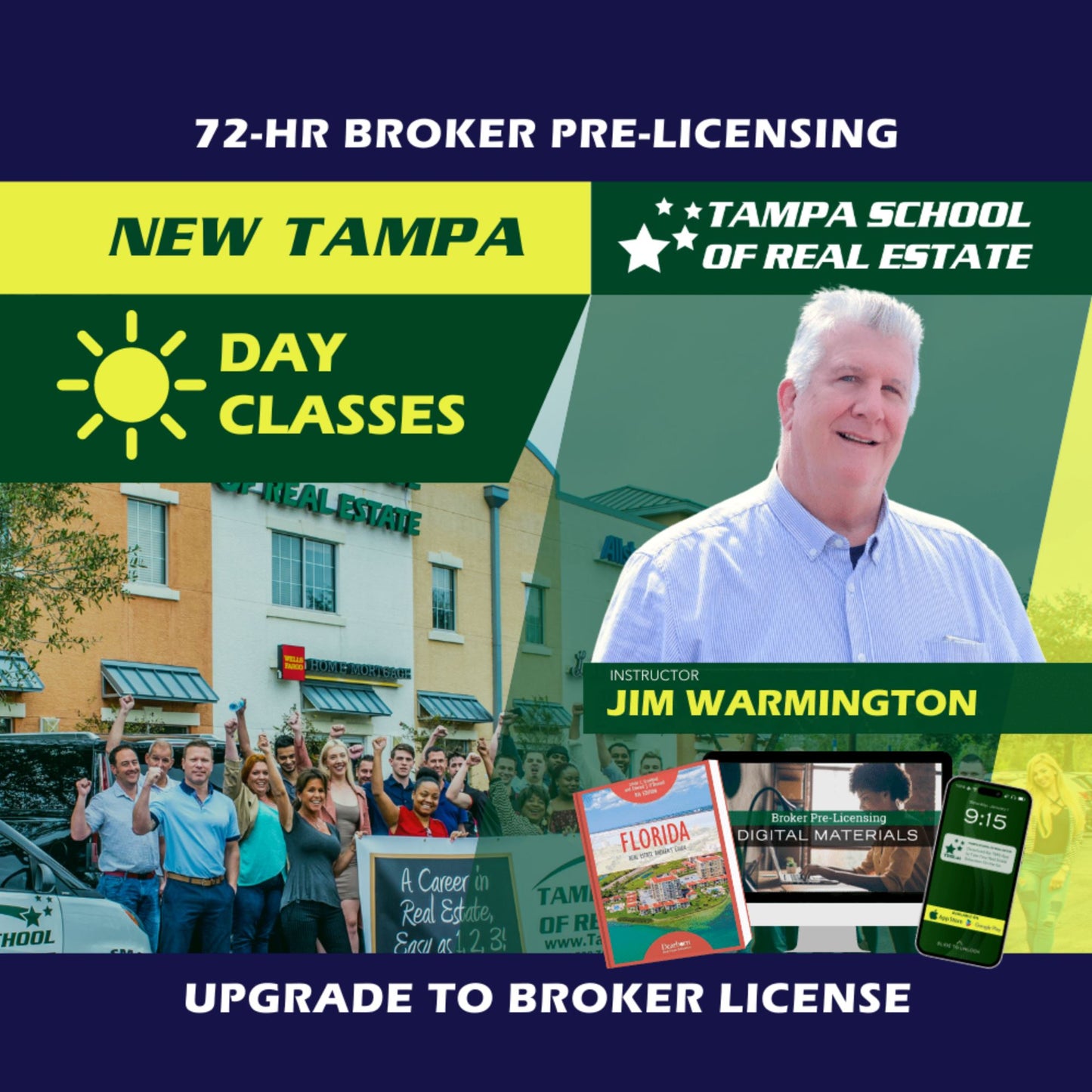 New Tampa | Feb 10 9:30am | 72-HR FL Broker Pre-Licensing Classes BKPRE TSRE New Tampa | Tampa School of Real Estate 