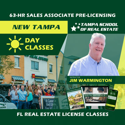 New Tampa | Feb 3 8:30am | 63-HR FL Real Estate Classes SLPRE TSRE New Tampa | Tampa School of Real Estate 